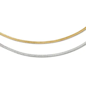 14k Two-tone Reversible Adjustable Omega Chain