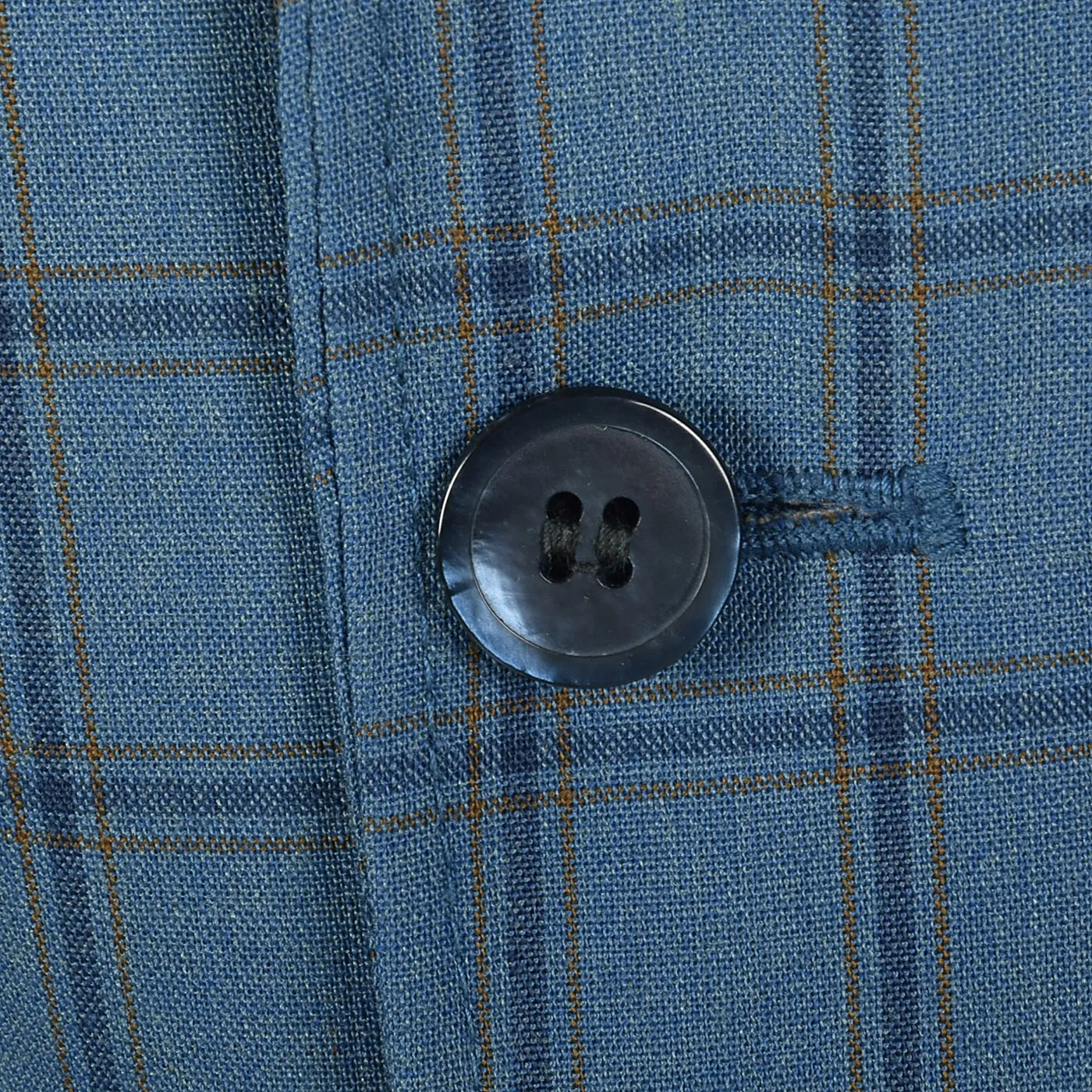 1960s Blue Windowpane Plaid Casual Jacket