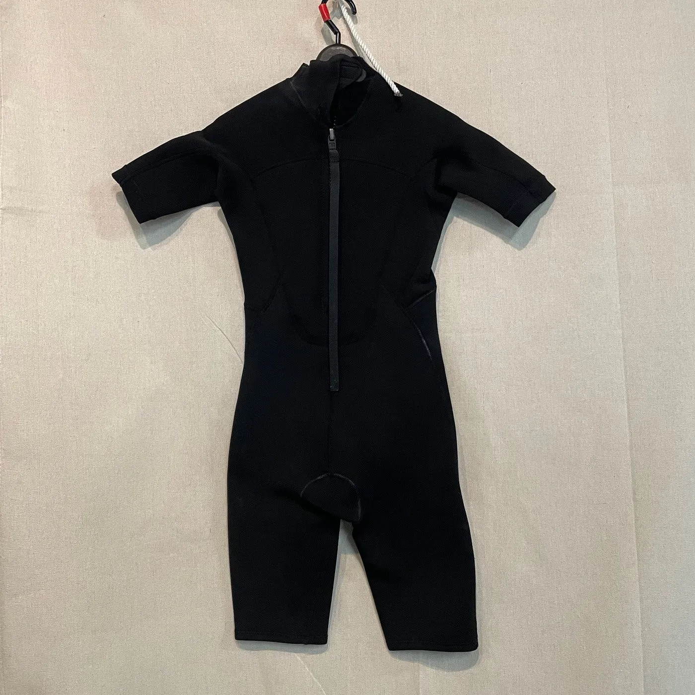 2/2 Youth Vissla Short Sleeve Spring Wetsuit Back Zip - Black - Boys size 12 - USED*