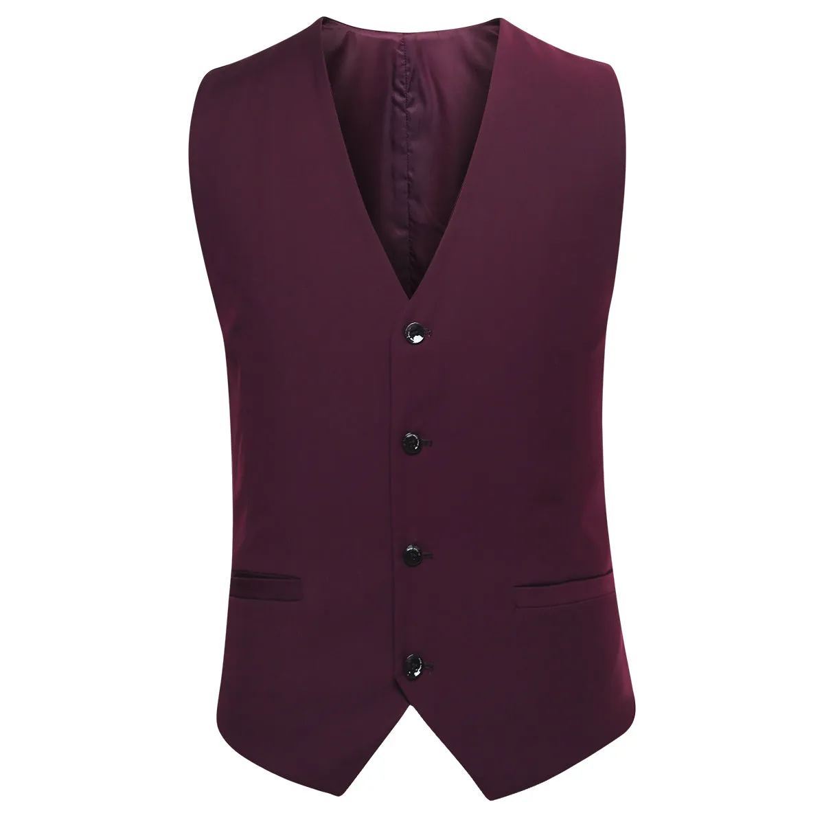 3-Piece Slim Fit Classic Maroon Suit Dark Red