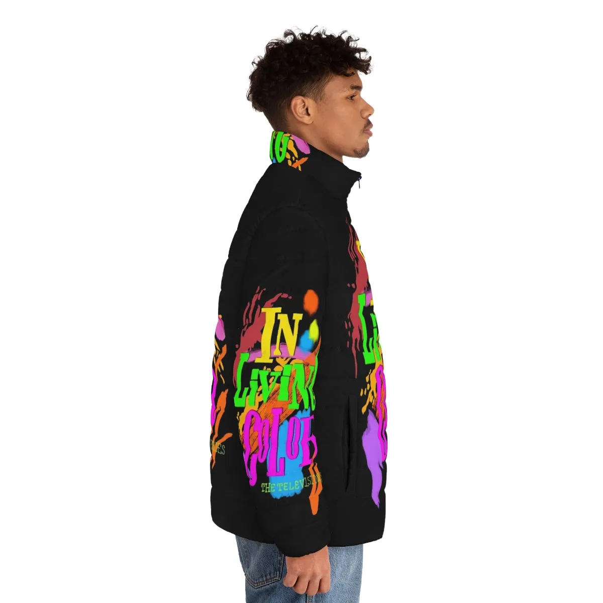 90's Inspired "In Living Color" Puffer Jacket