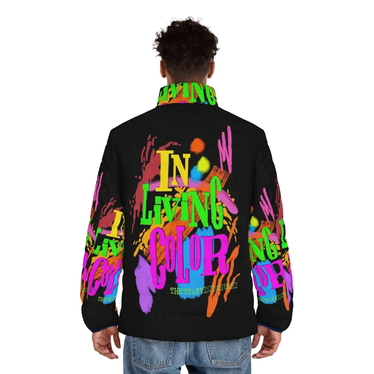 90's Inspired "In Living Color" Puffer Jacket