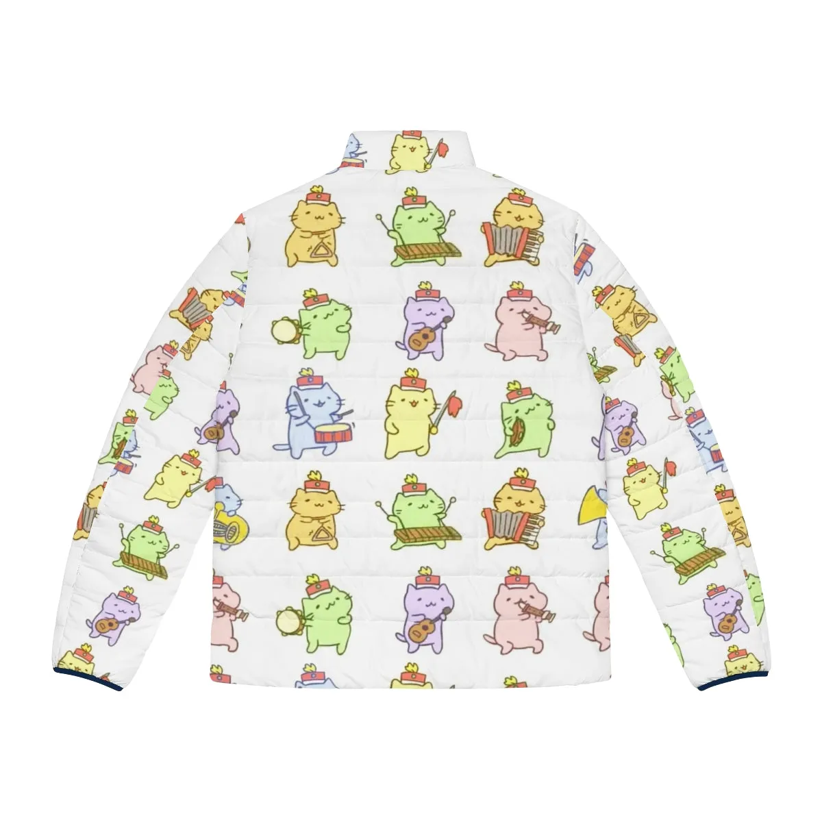 Adorable Mitchiri Neko Puffer Jacket - Kawaii Anime Clothing for Weebs