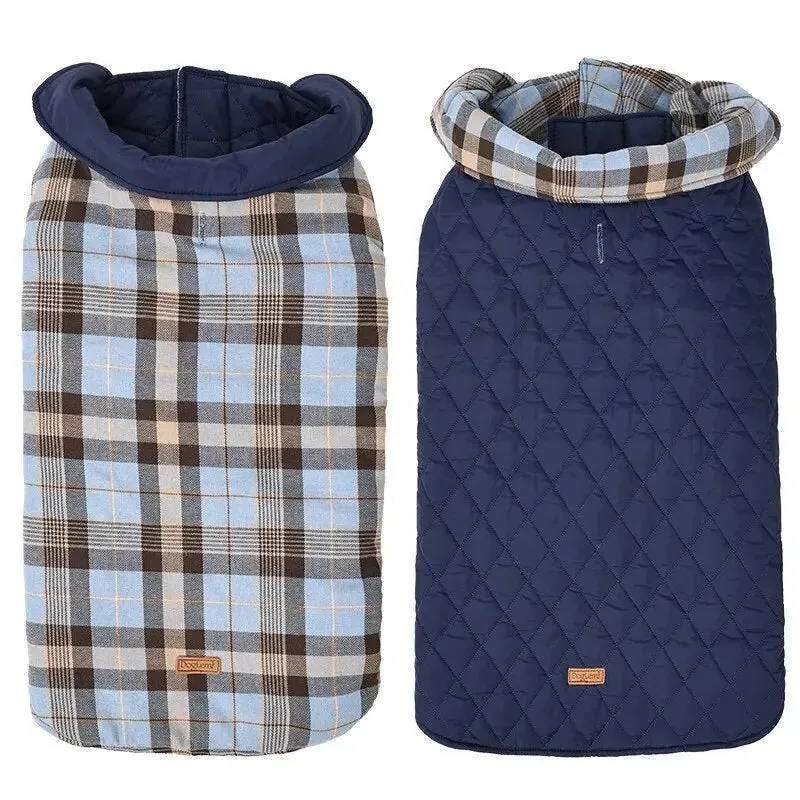 Anniepaw Highland Hound Dual Elegance: Plaid & Solid Turtleneck