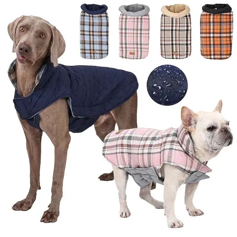 Anniepaw Highland Hound Dual Elegance: Plaid & Solid Turtleneck