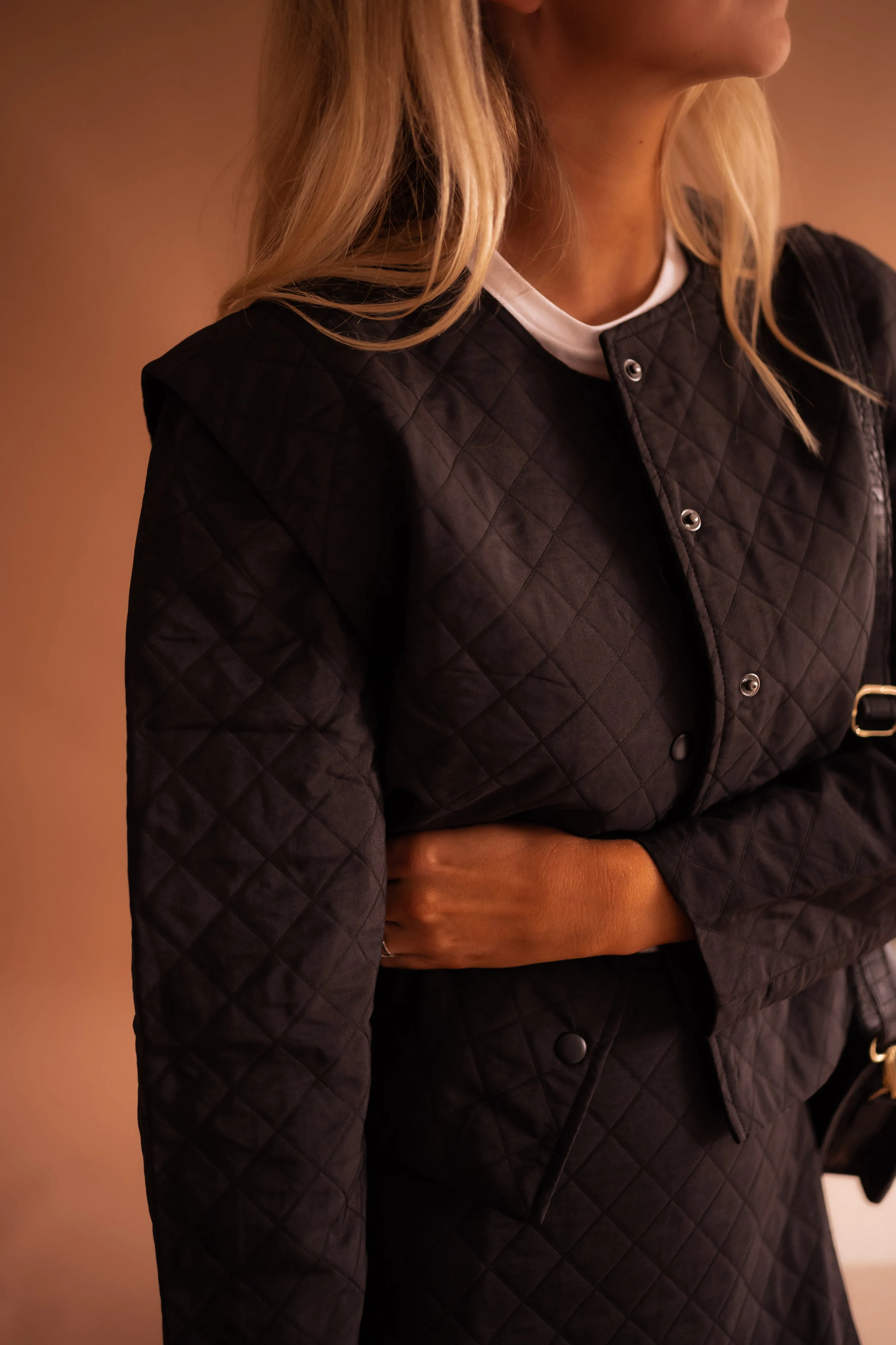 Black Quilted Maina Jacket