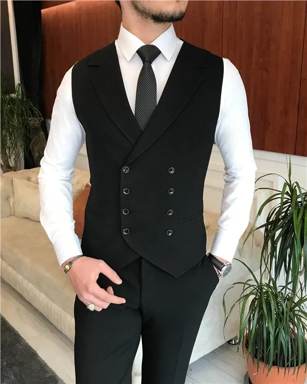 Black Single Breasted 3 Piece Suit by Italian Vega® [James Bond Edition]