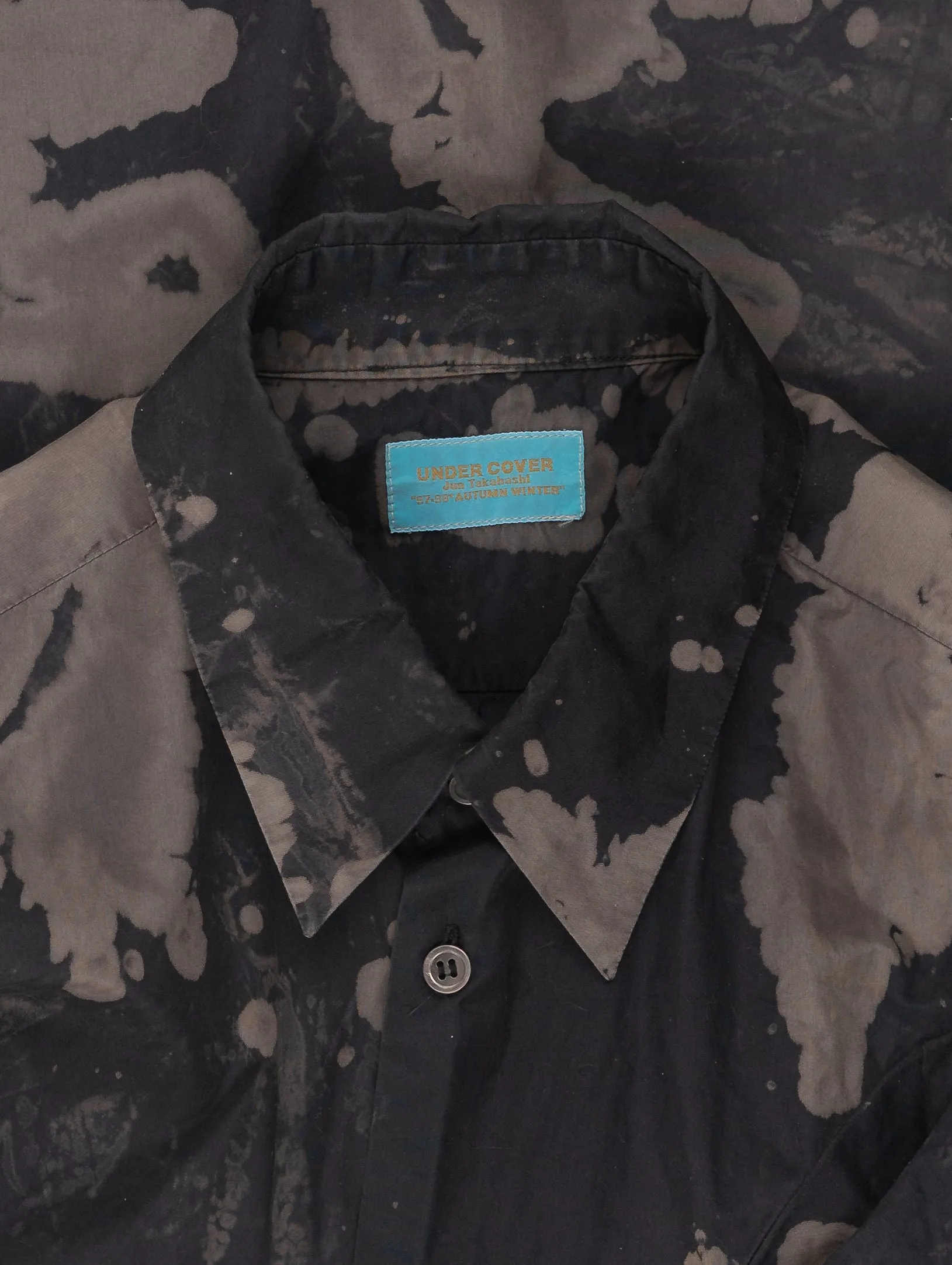 Bleach Splatter Button Up Shirt