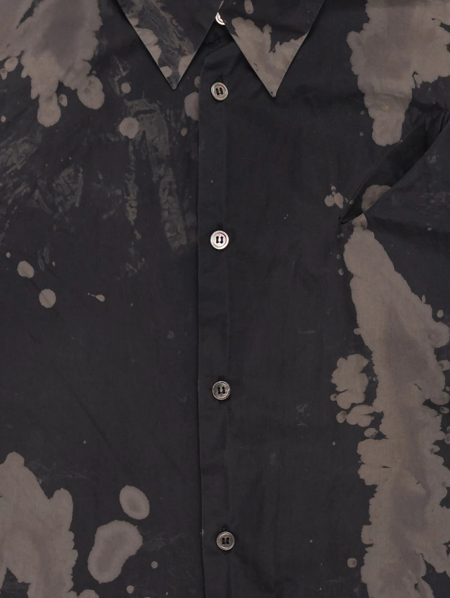 Bleach Splatter Button Up Shirt