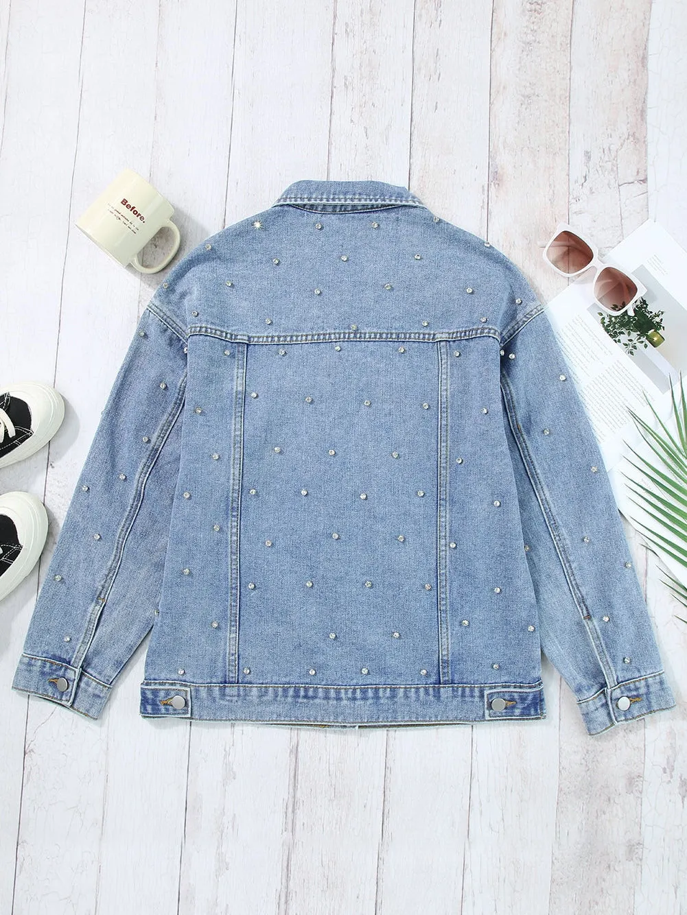 Bohemian Rhinestone Denim Jacket