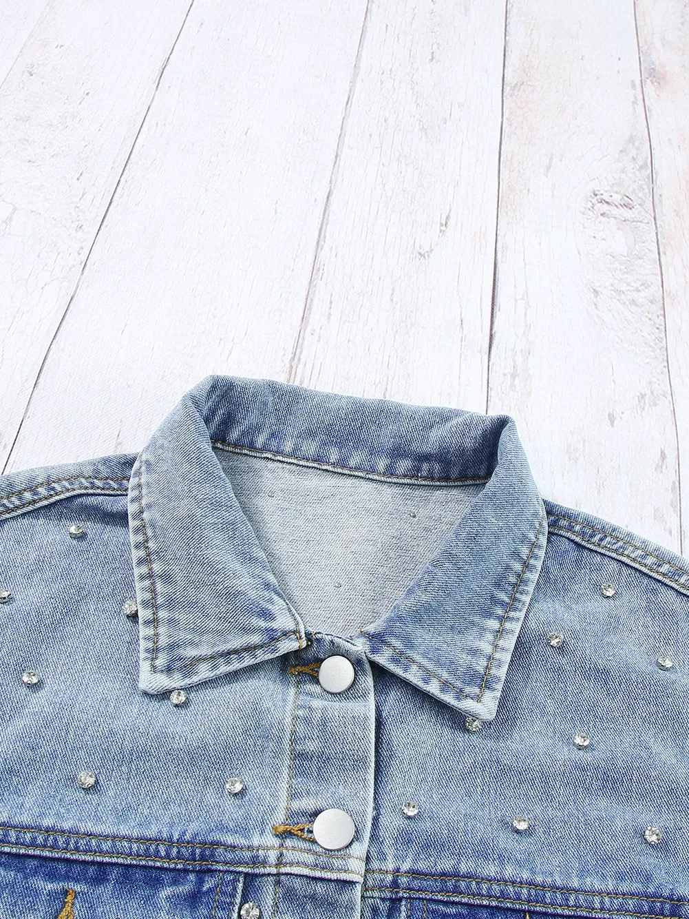 Bohemian Rhinestone Denim Jacket