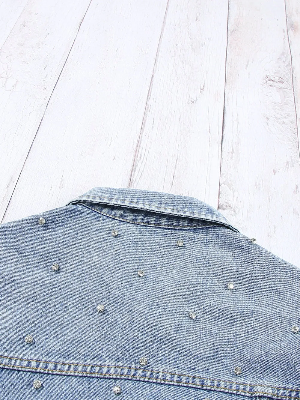 Bohemian Rhinestone Denim Jacket