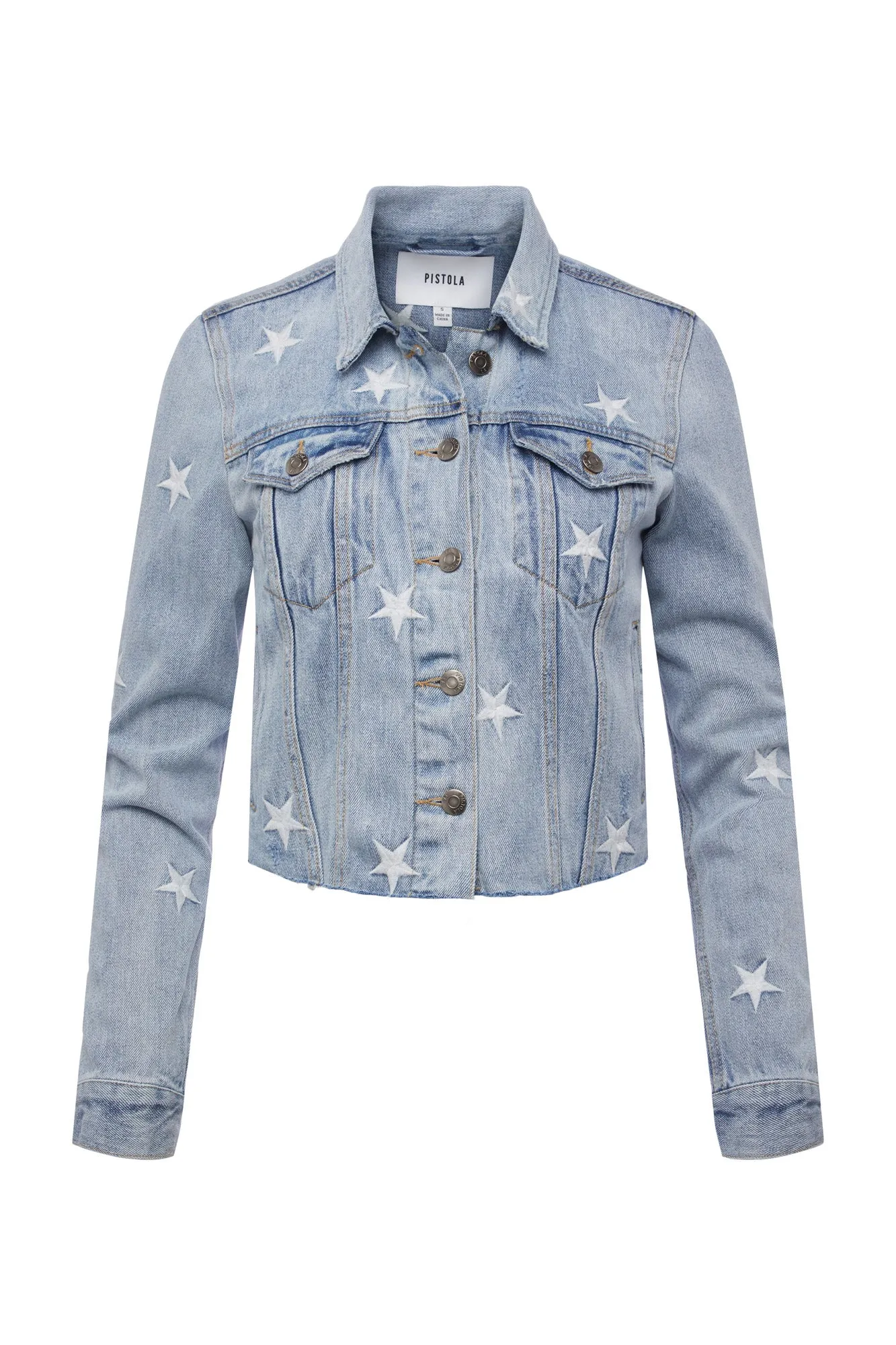 Brando Star Embroidery Denim Jacket - Zodiac