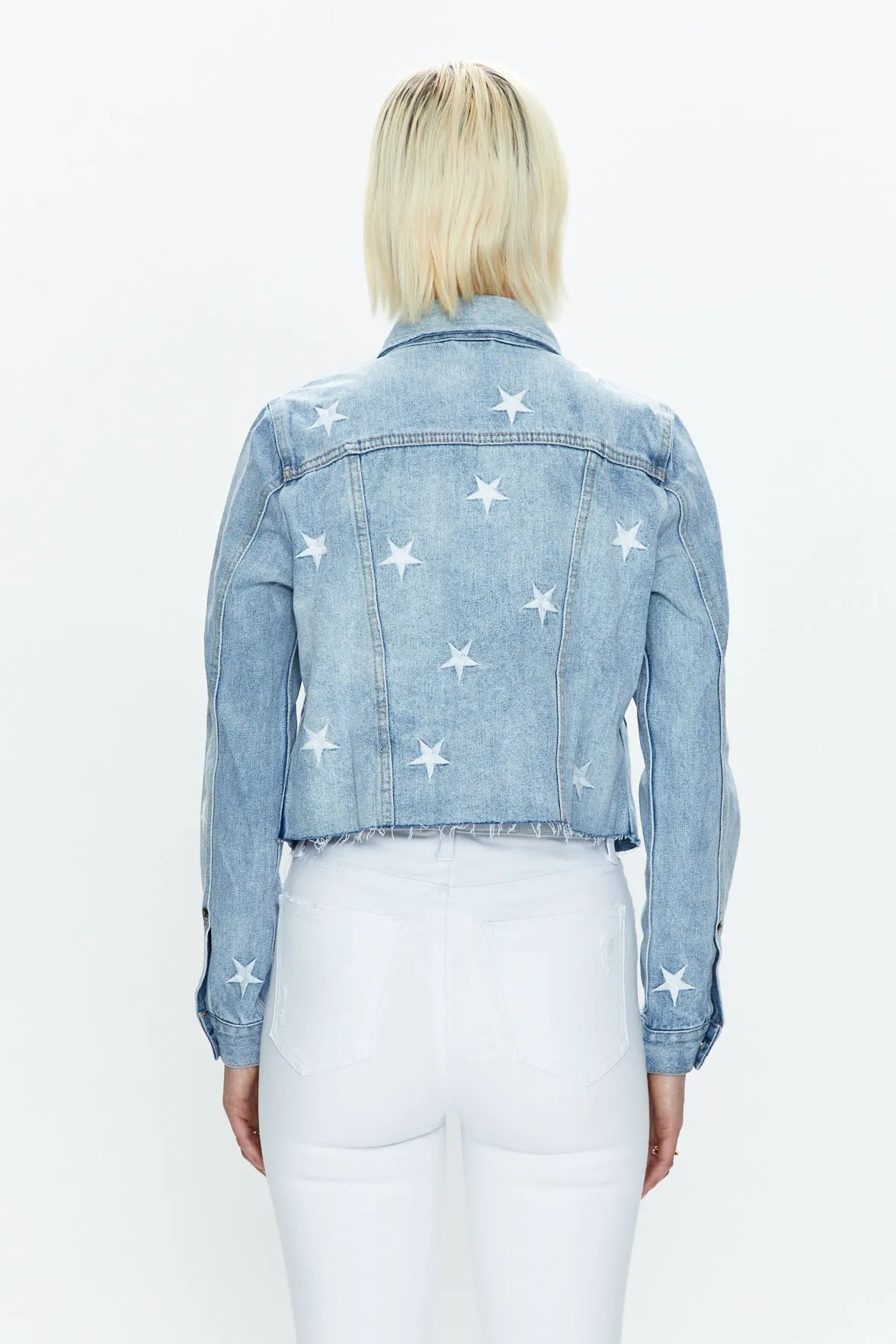 Brando Star Embroidery Denim Jacket - Zodiac