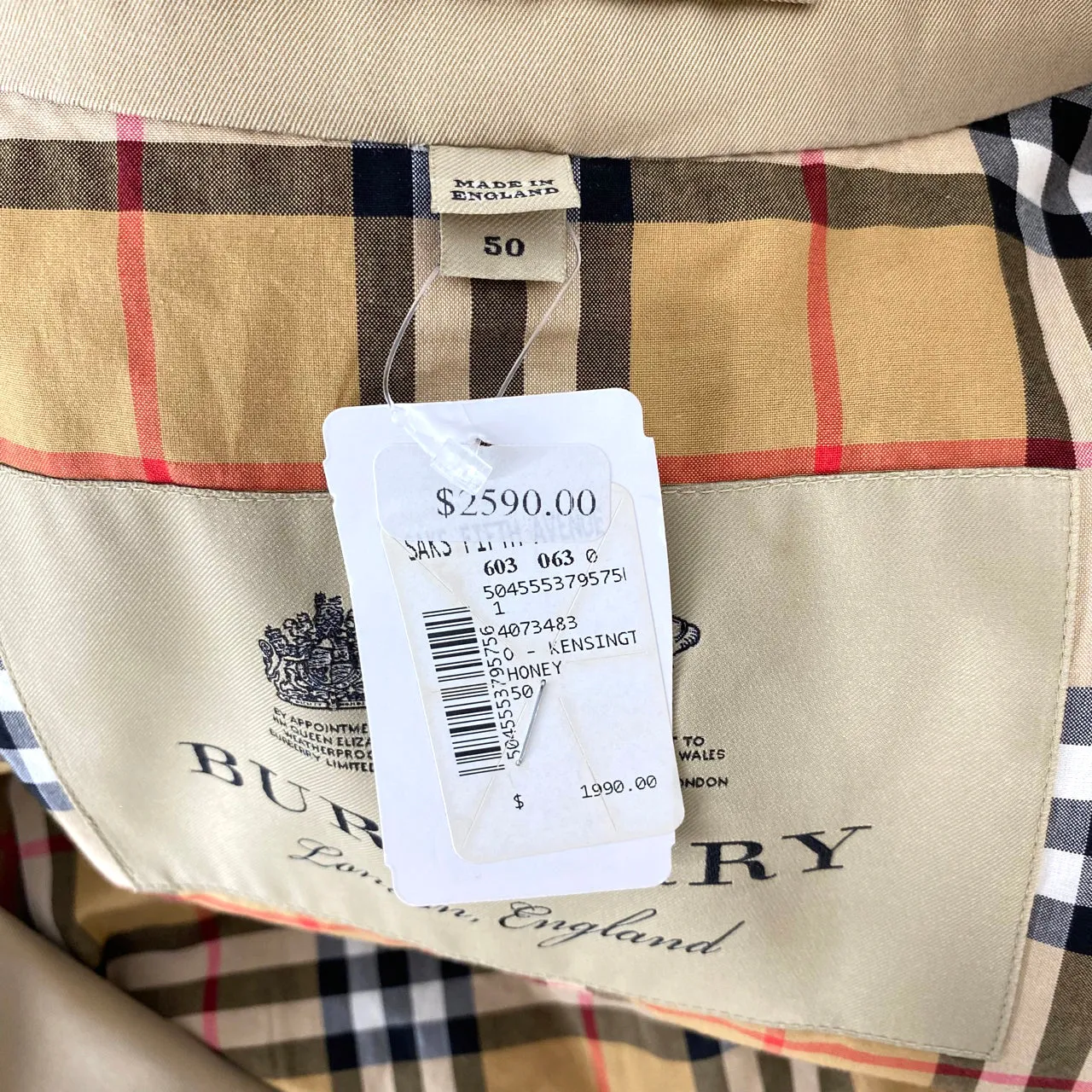 Burberry The Long Kensington Heritage Trench Coat Honey