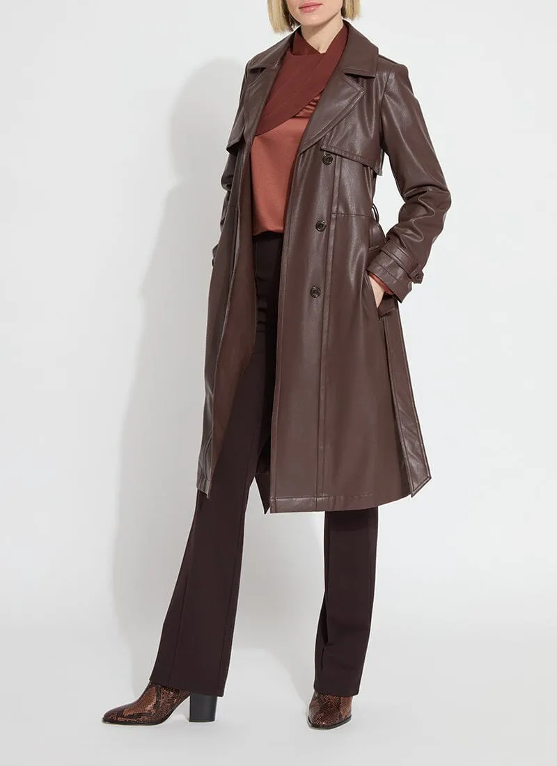 Cielo Vegan Leather Trench Coat