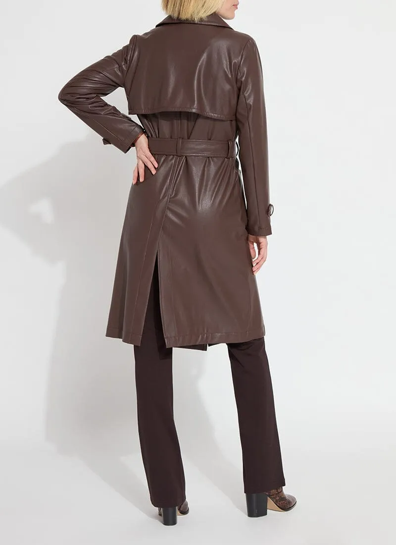 Cielo Vegan Leather Trench Coat