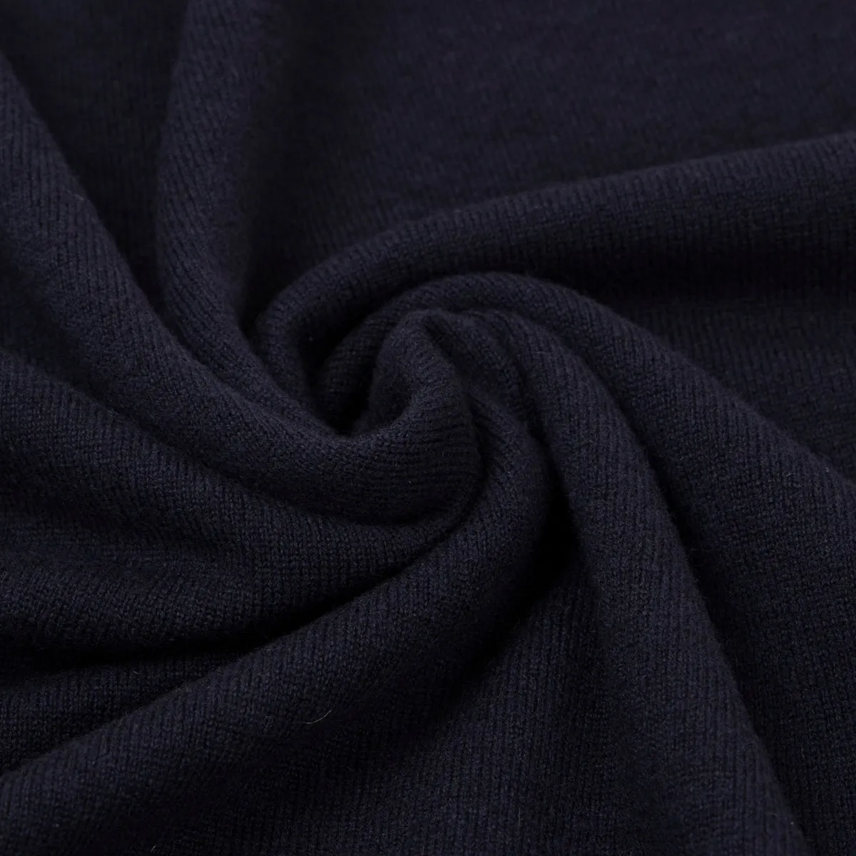 Dark Navy Oban 3 button 2ply Cashmere Polo Sweater