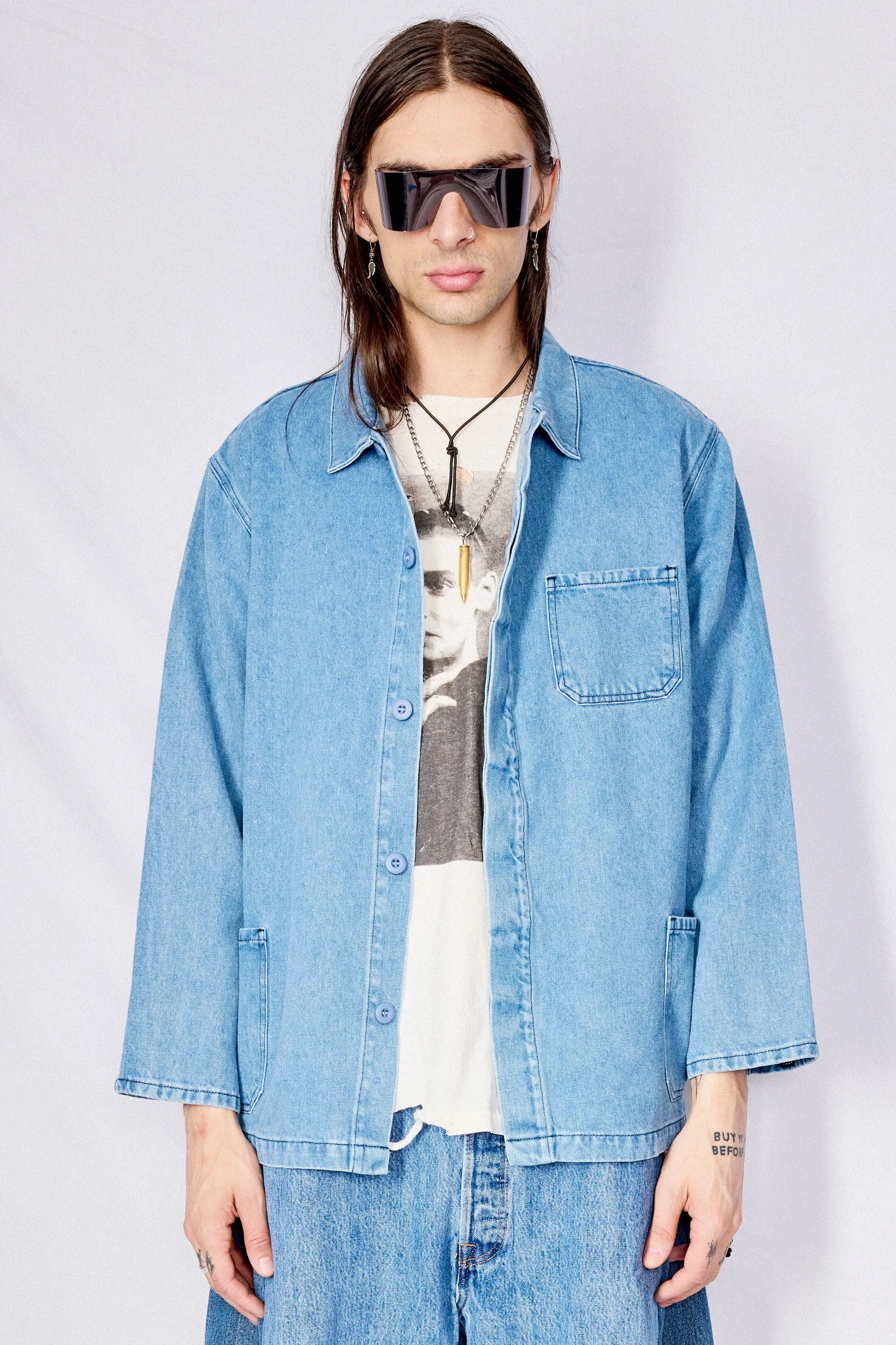 Denim Light Wash Olympic Jacket