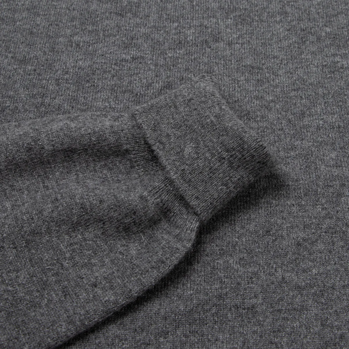 Derby Grey Elgin 2ply Roll Neck Cashmere Sweater