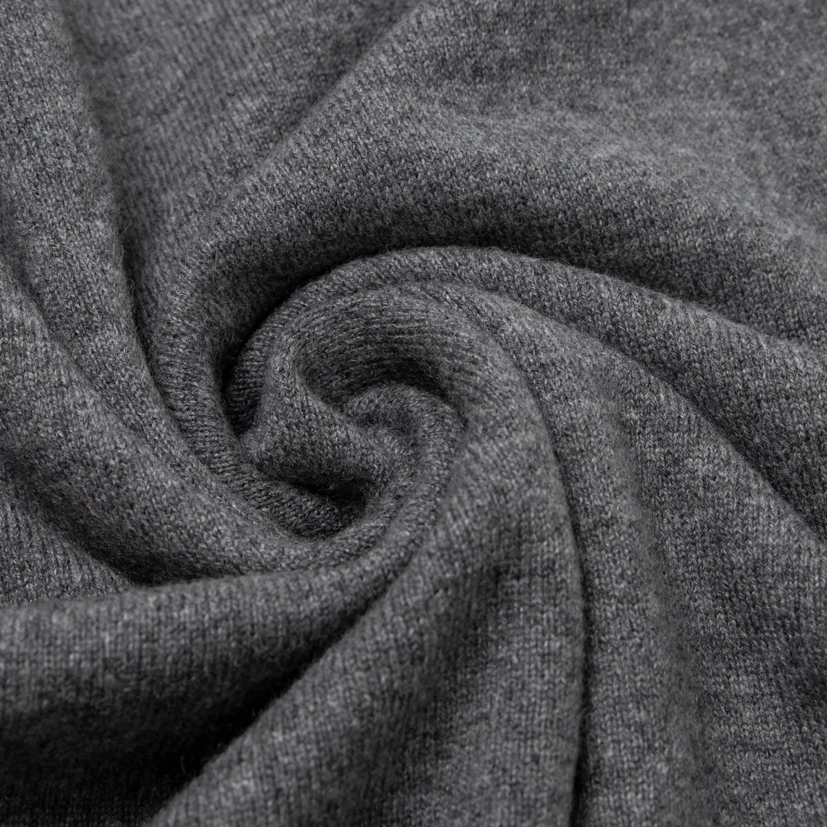 Derby Grey Elgin 2ply Roll Neck Cashmere Sweater