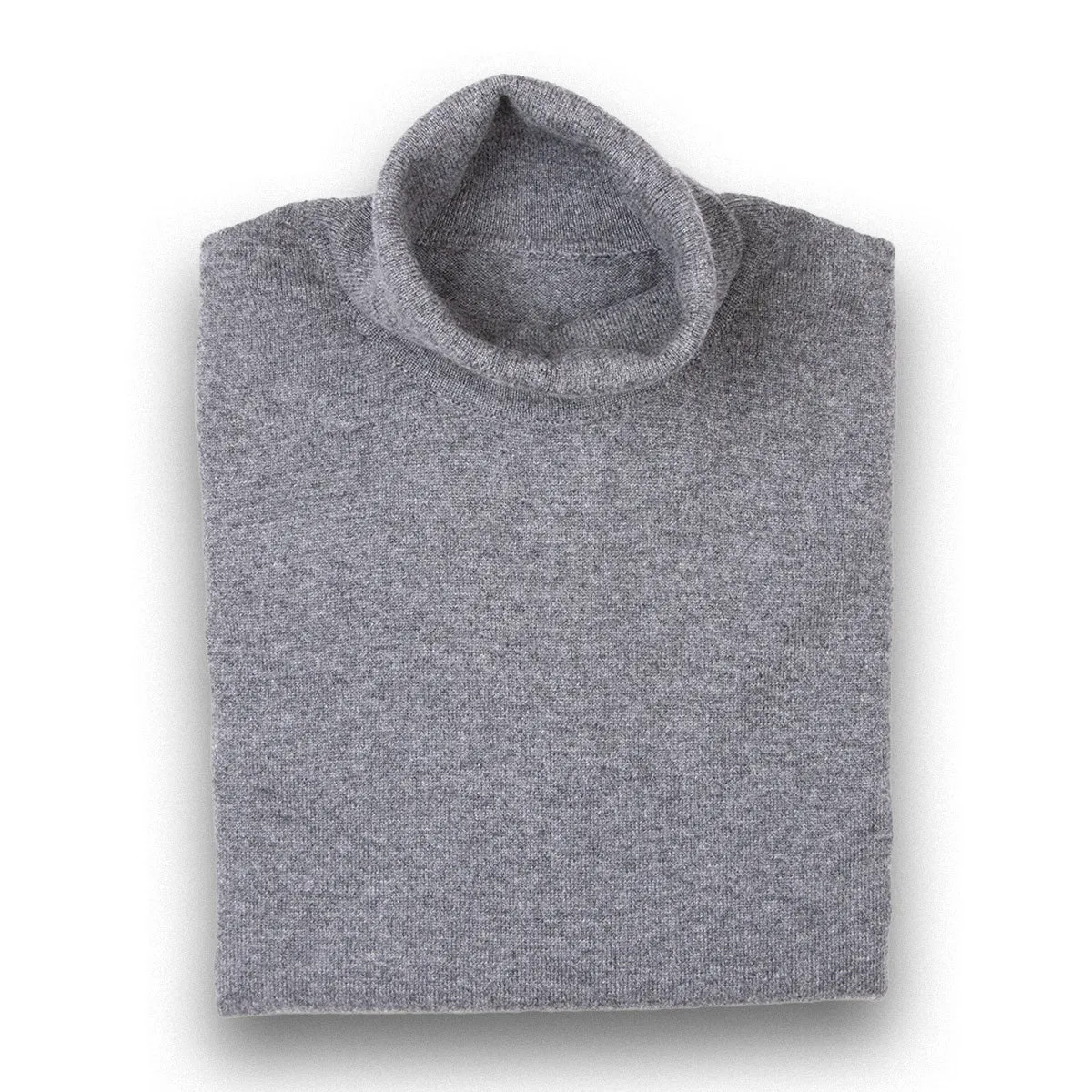 Derby Grey Elgin 2ply Roll Neck Cashmere Sweater