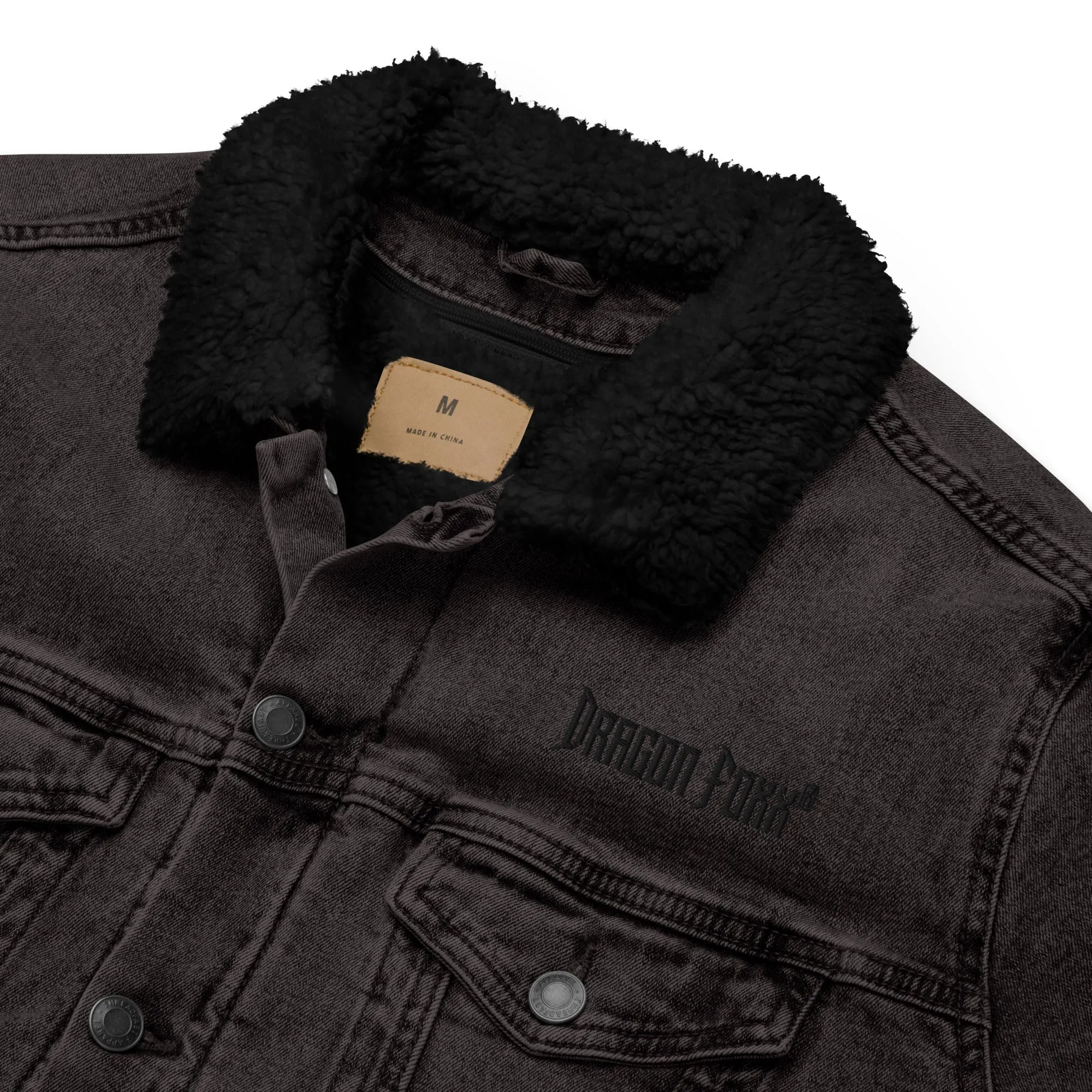 DF - Unisex Black Denim Sherpa Jacket