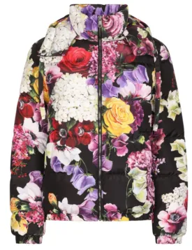 DOLCE & GABBANA - floral-print down jacket