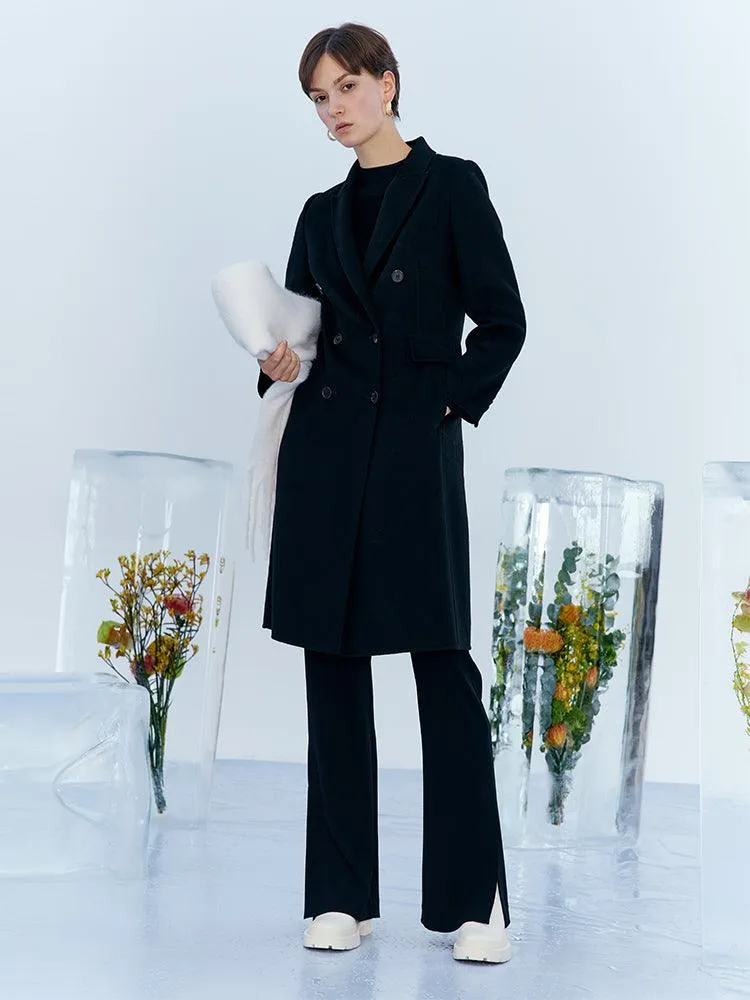 Double-Breasted Cashmere Double Woolen Coat