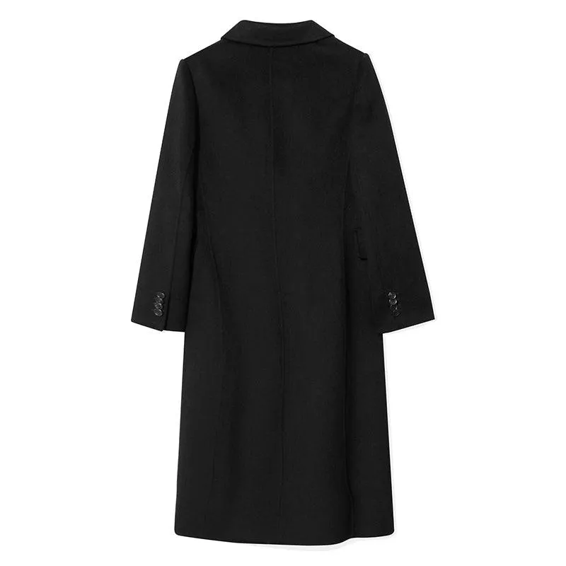 Double-Breasted Cashmere Double Woolen Coat