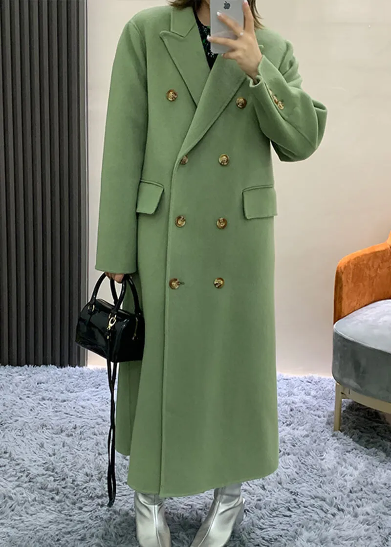 Double Breasted Wool Longline Coat