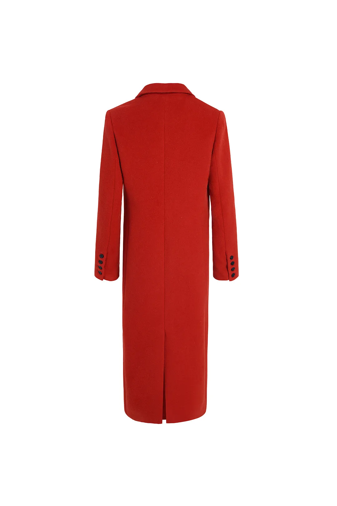 Double breasted woolen coat | Red retro suit coat | Commuter loose woolen coat