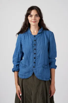 Dree Jacket - Indigo Linen Twill