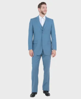 Dusty Blue Modern Fit 3-Piece Suit