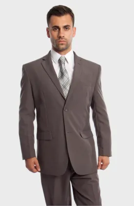 Grey 2 Piece Pinstripe Modern Fit Suit