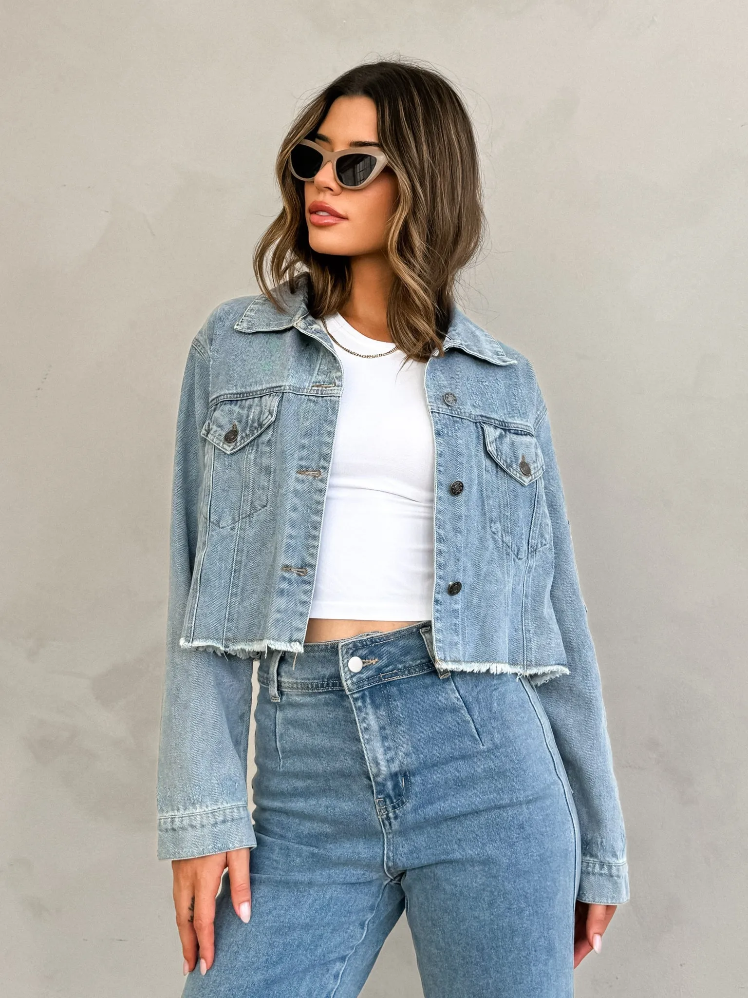 Harley Crop Denim Jacket