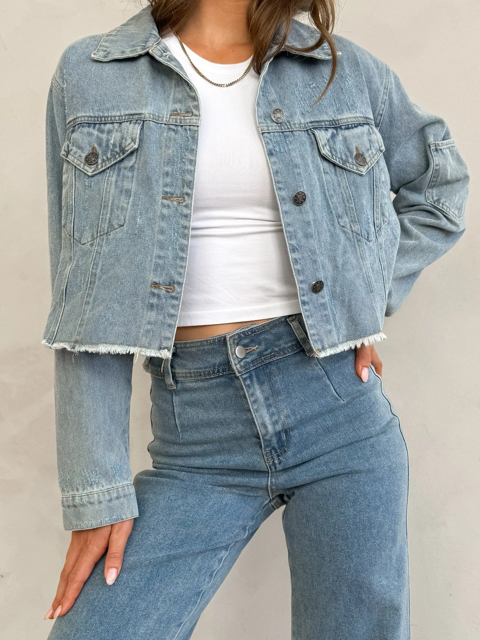 Harley Crop Denim Jacket