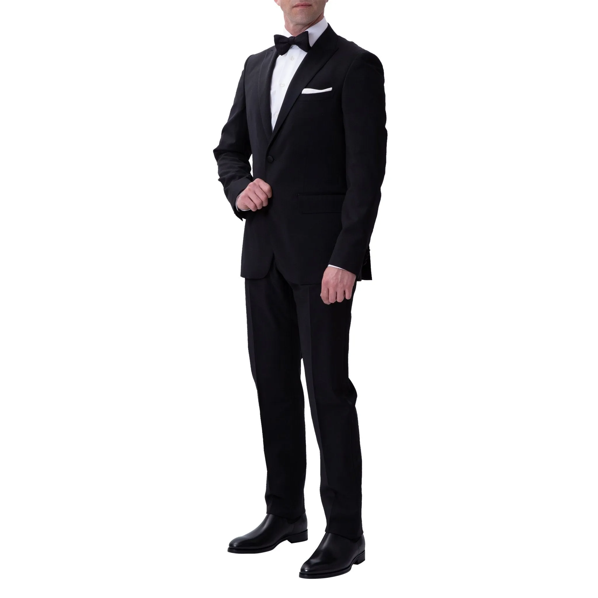 HENRY SARTORIAL Peak Collar Dinner Suit BLACK LG