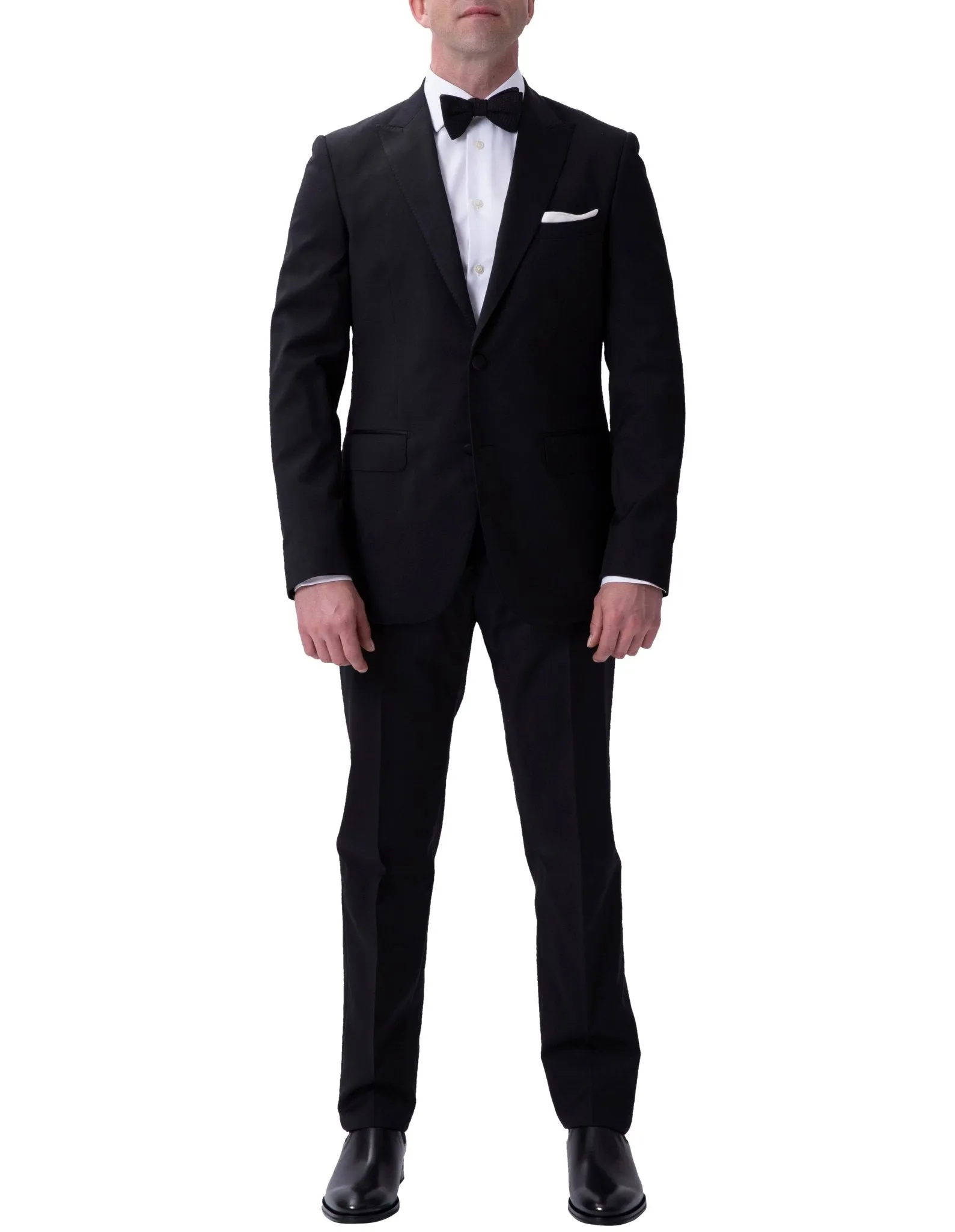 HENRY SARTORIAL Peak Collar Dinner Suit BLACK LG