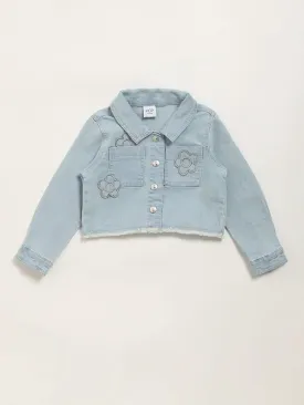 HOP Kids Blue Crop Denim Jacket