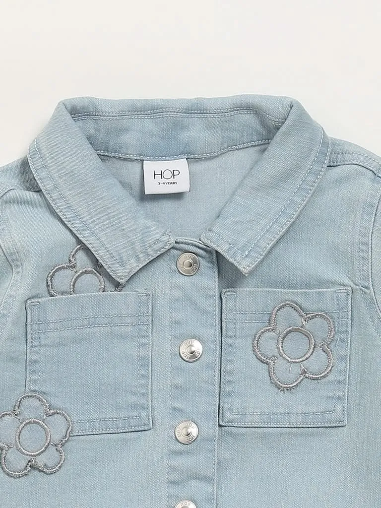 HOP Kids Blue Crop Denim Jacket