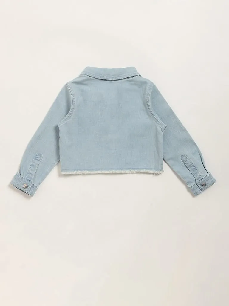 HOP Kids Blue Crop Denim Jacket