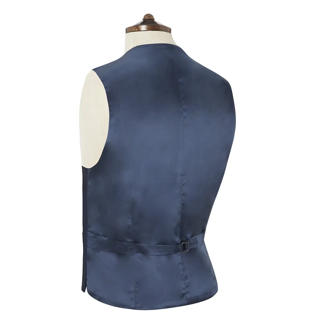 Hyde Navy Plain Weave Waistcoat