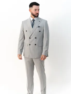 Issa Silver Double Breasted Two Piece Suit