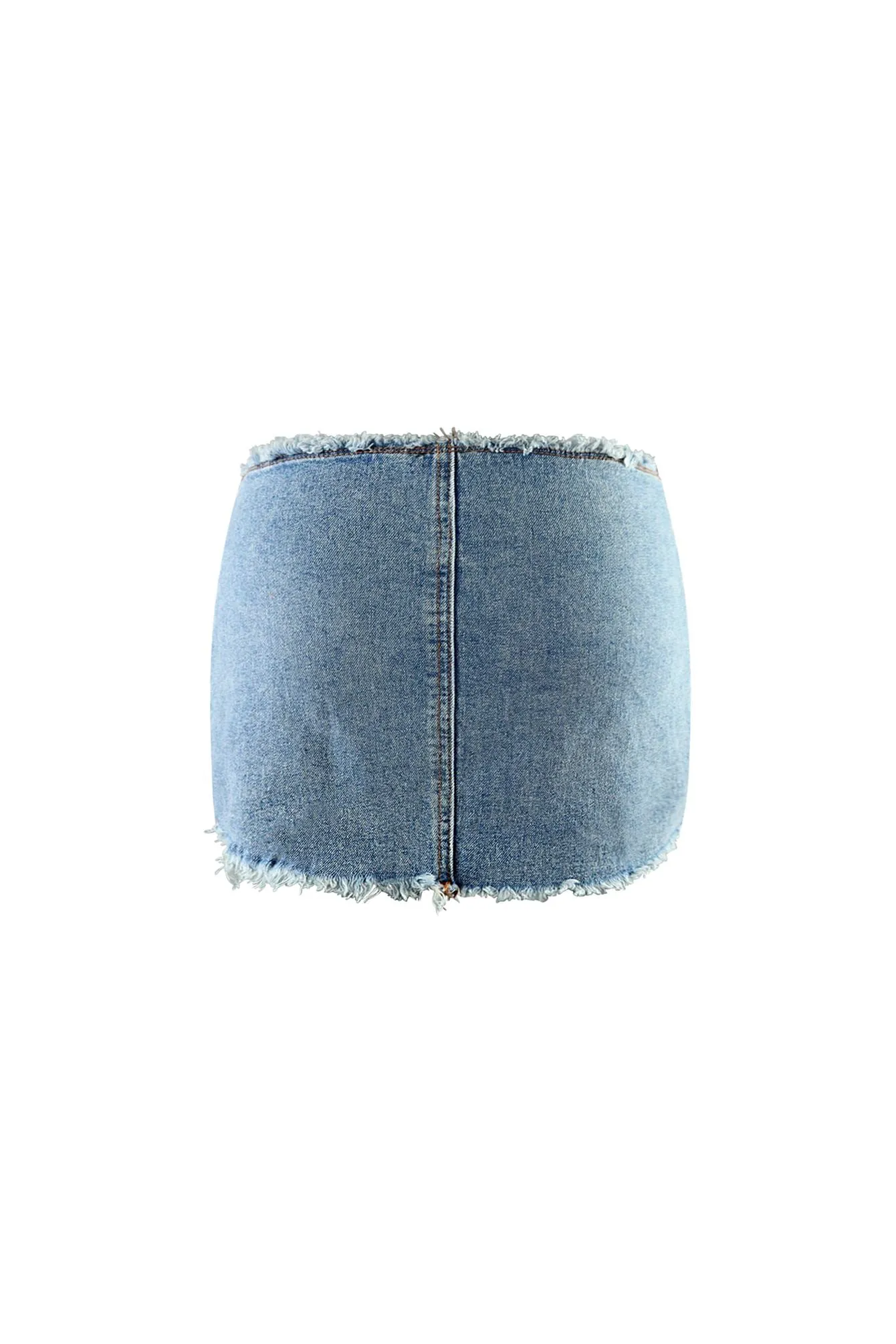 Jayde Frayed Denim Mini Skirt