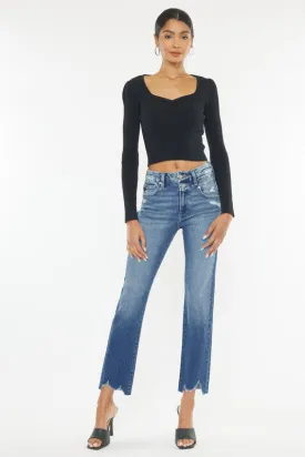 Kan Can High Rise Slim Straight Jeans