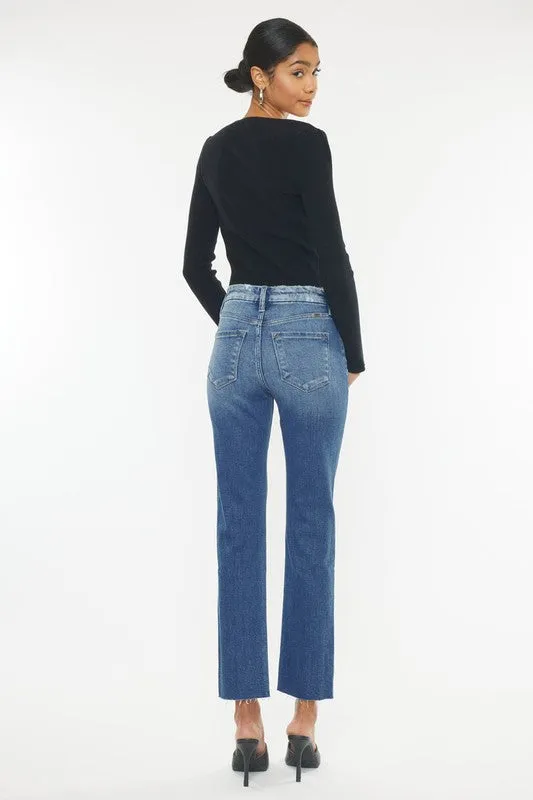 Kan Can High Rise Slim Straight Jeans