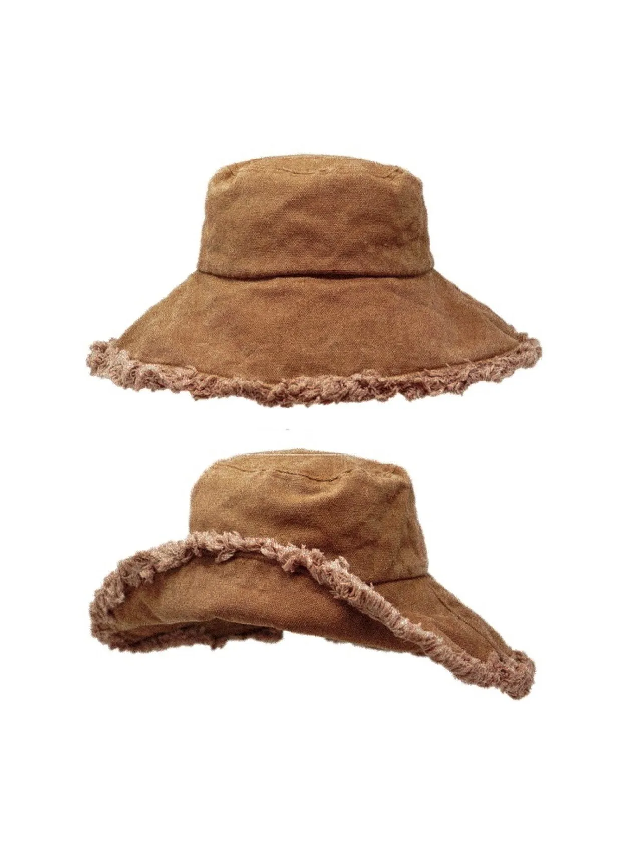 la rad gipsy frayed denim bucket hat