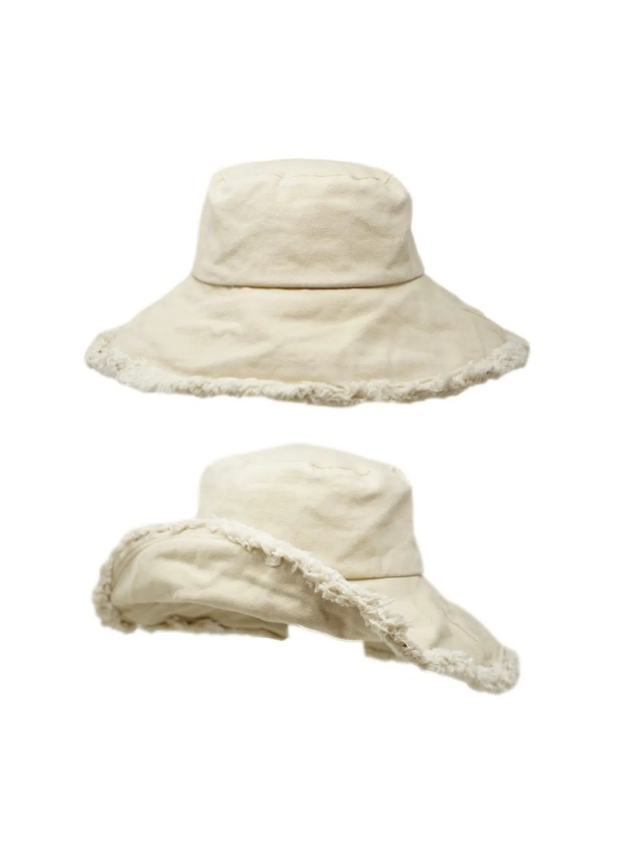 la rad gipsy frayed denim bucket hat