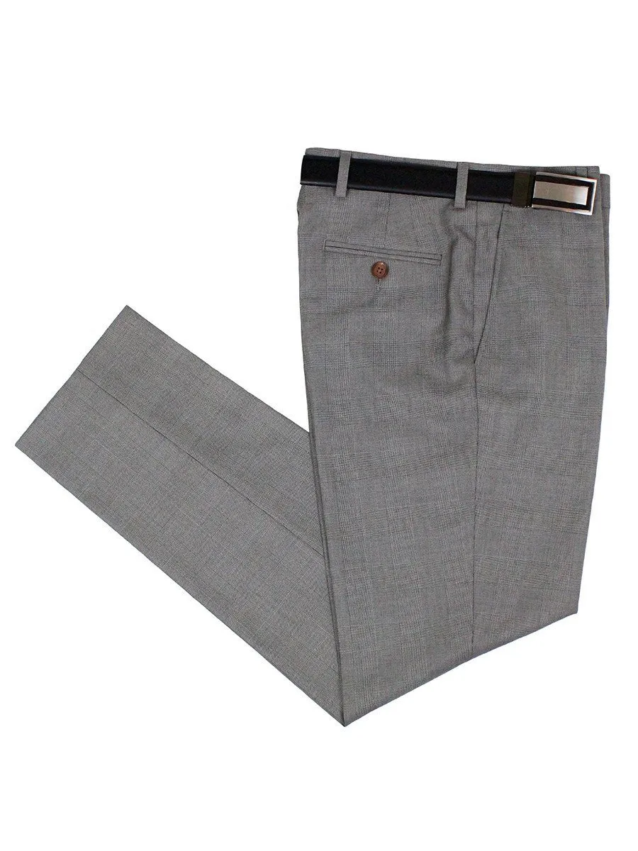 Lauren Ralph Lauren  24063P 65% Polyester/35% Rayon Boy's Suit Separate Pants - Plaid - Light Gray